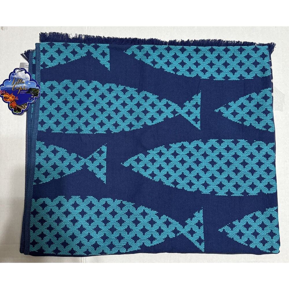 Villa Capri World Traveler Bianca Beach Towel Pool 100% Cotton Portugal New Tags